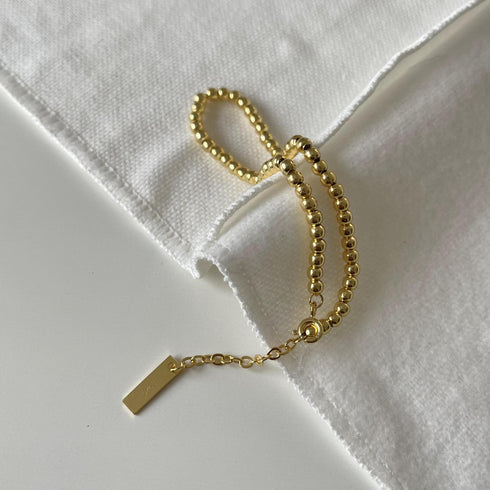 Minimalist Beads Bracelet Gold Vermeil - Zafari Studio Jewelry